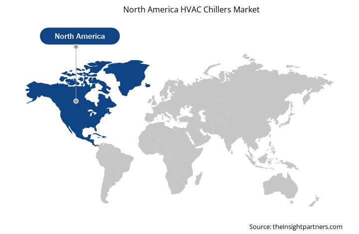 mercado de enfriadores de aire acondicionado y calefacción de américa del norte, geografía global