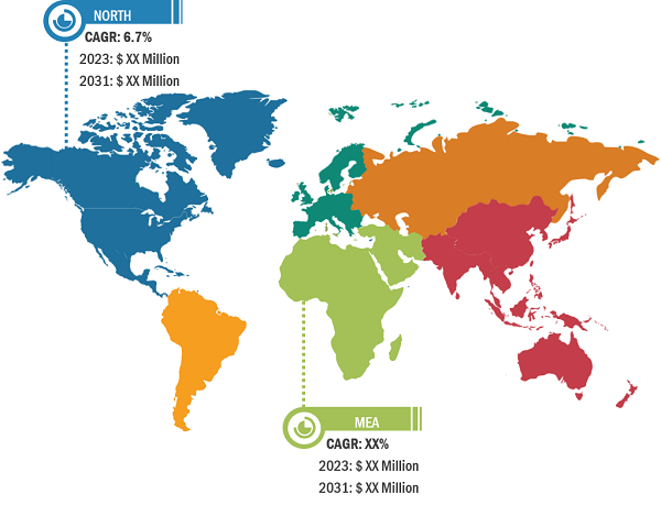 North America and MEA Fire Alarm Systems Market Analysis – by Geography, 2023