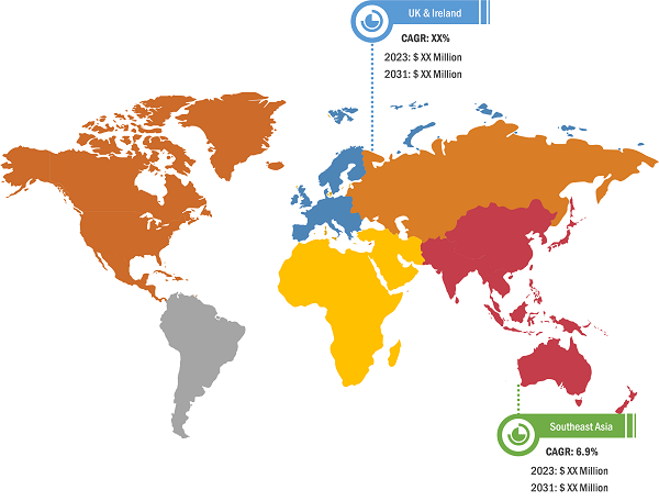 UK, Ireland, and Southeast Asia Spark Detection System Market Analysis – by Geography, 2023