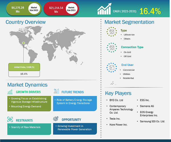 US Battery Energy Storage System Market Share, 2023